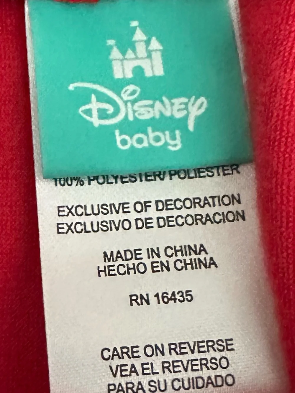 Disney Red and Black Minnie Santa Hooded Baby Romper